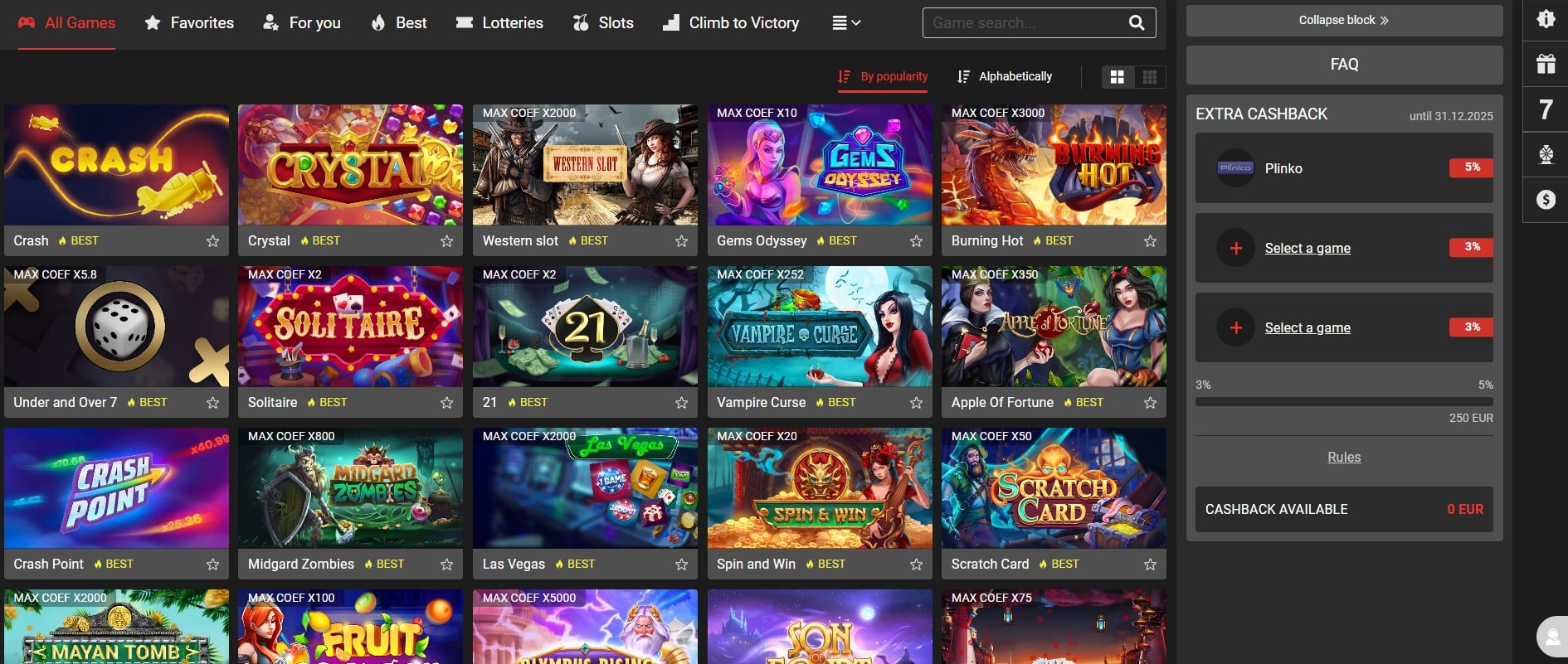 Megapari Crash Games
